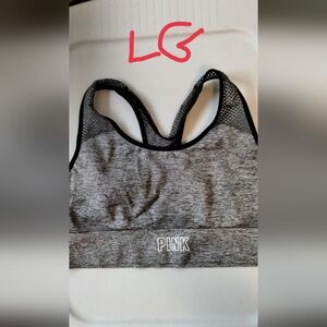 PINK Victoria's Secret Women's Gray Sports Bra